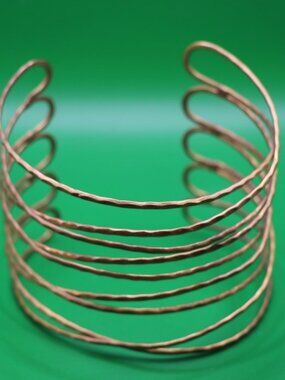 Antique Gold Tone Upper Arm Cuff Bracelet